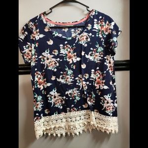 Floral and Lace tee